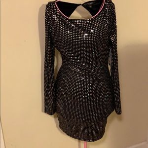NWT Guess Beatriz Sequin Mesh Dress XS